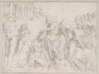 A+ 035
<br/>
Johannes de menigten dopend in de Jordaan
<br/>
<em>Boscoli, Andrea (ca.1560-1607)</em>